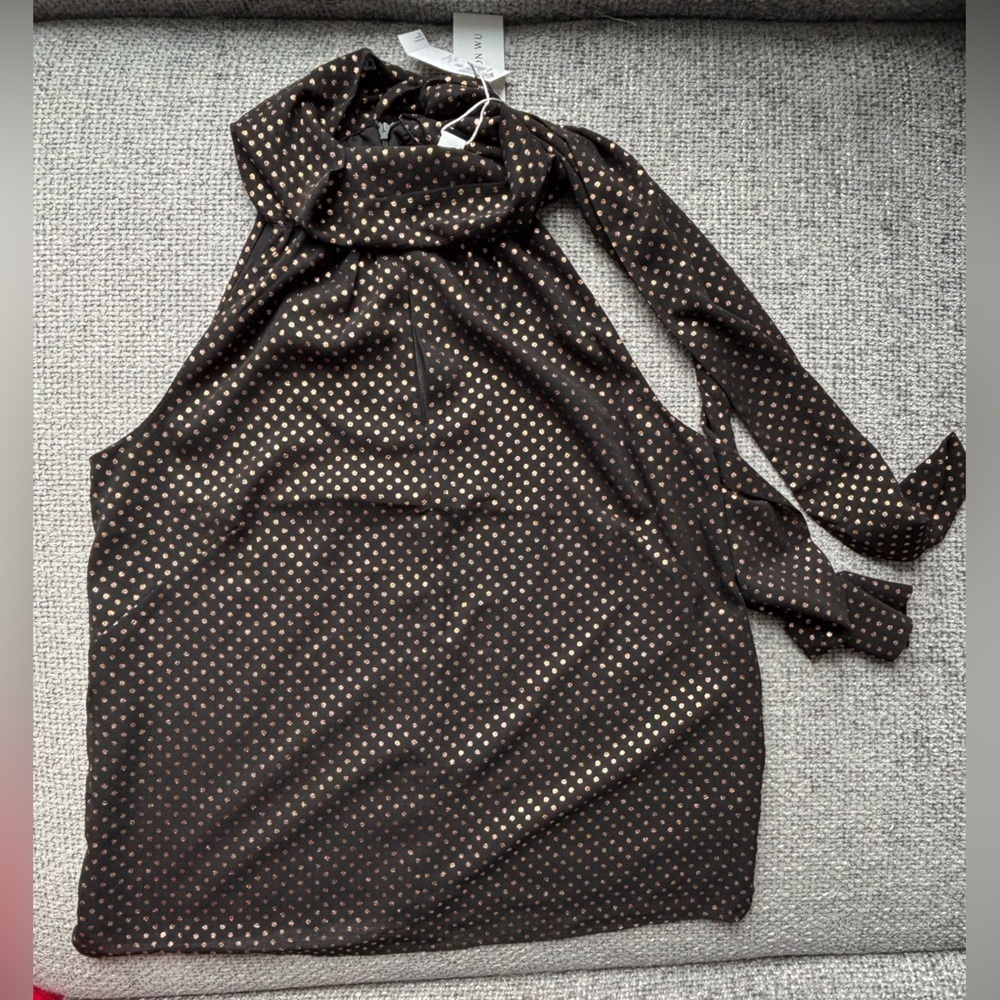 BNWT Jason Wu Tie-Neck Polka Dot Blouse Size M!